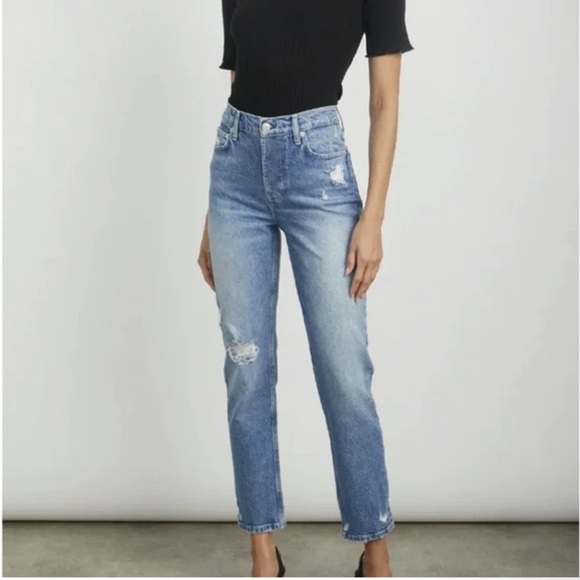 Rails The Melrose Classic Slim Arctic Distress Straight Jeans size 30 - Picture 1 of 9